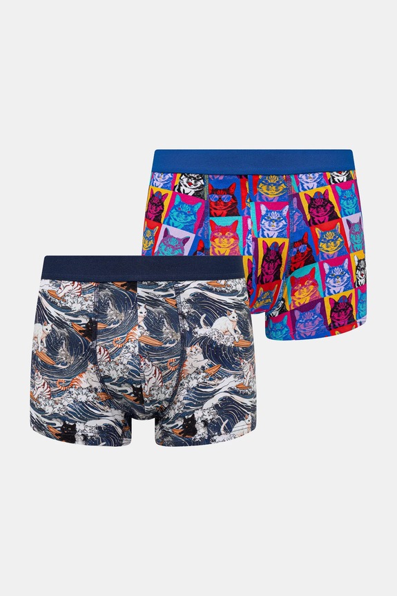 Bavlnené boxerky z Mačacej kolekcie (2-pack) RS26-BIM352 viacfarebná RS26