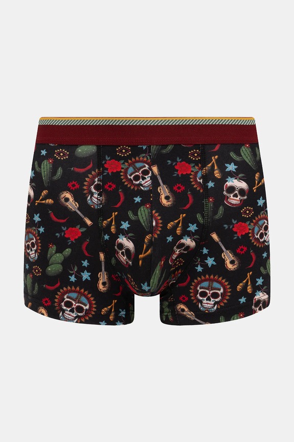 Bokserki bawełniane męskie z elastanem wzorzyste (2-pack) multicolor RS26-BIM400