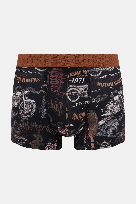 Bokserki bawełniane męskie z elastanem wzorzyste (2-pack) multicolor RS26-BIM402