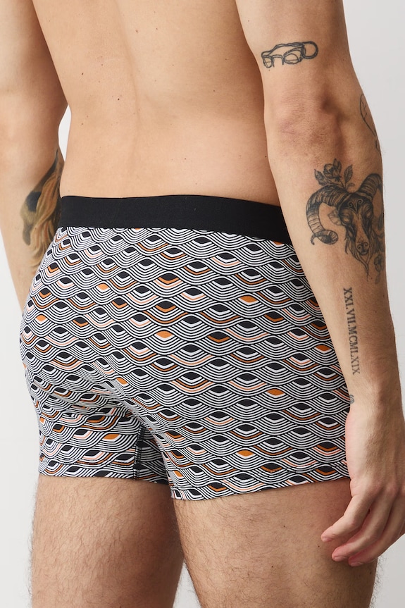Bokserki bawełniane męskie z elastanem wzorzyste (2-pack) RS26-BIM403
