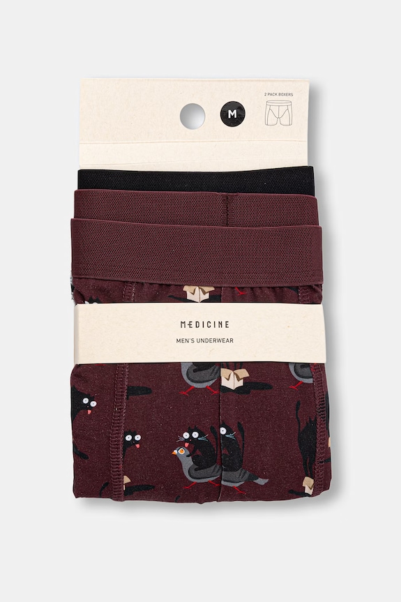 Medicine boxeri pentru bărbați, din bumbac cu elastan pachet de 2 RS26-BIM500