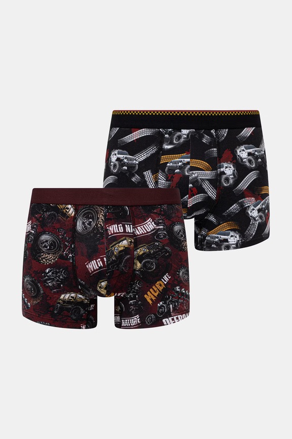 Boxerky pánske bavlnené s elastanom 2-pack RS26-BIM509 viacfarebná RS26