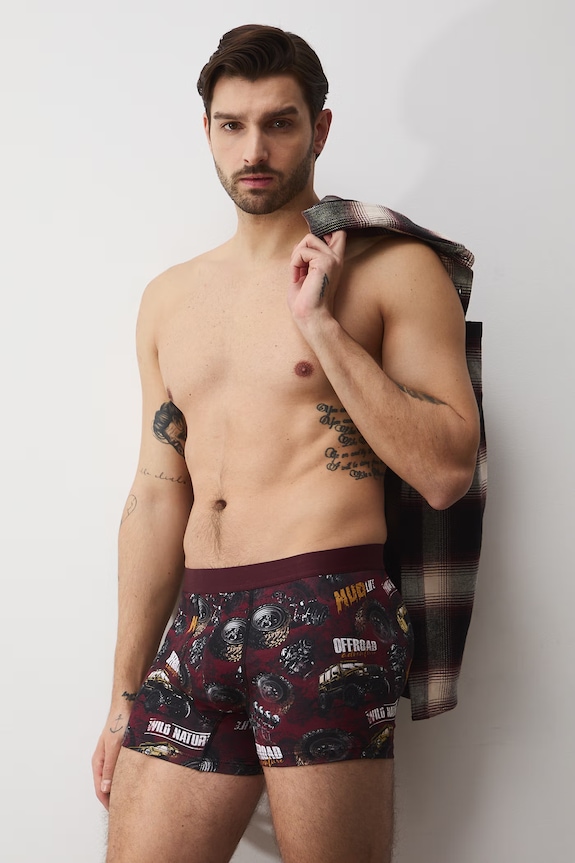 Boxerky pánske bavlnené s elastanom 2-pack viacfarebná RS26-BIM511