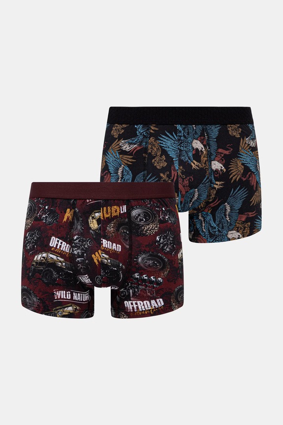 Boxerky pánske bavlnené s elastanom 2-pack RS26-BIM511 viacfarebná RS26