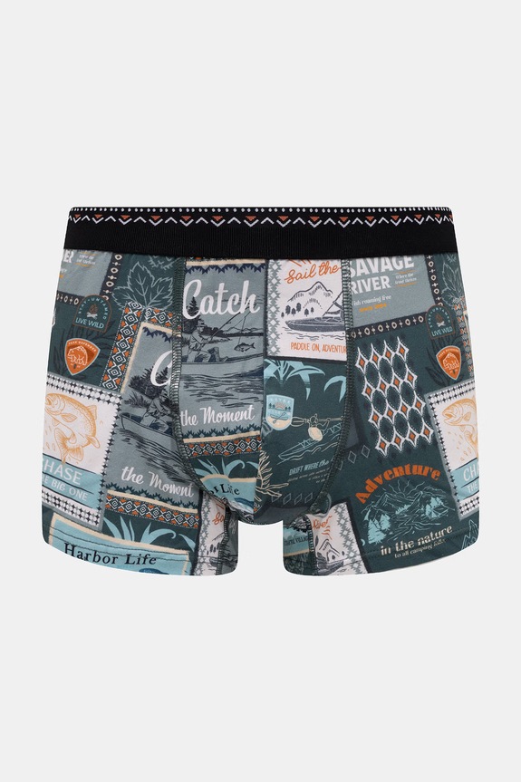 Bokserki męskie bawełniane z elastanem 2-pack RS26-BIM703 zielony RS26