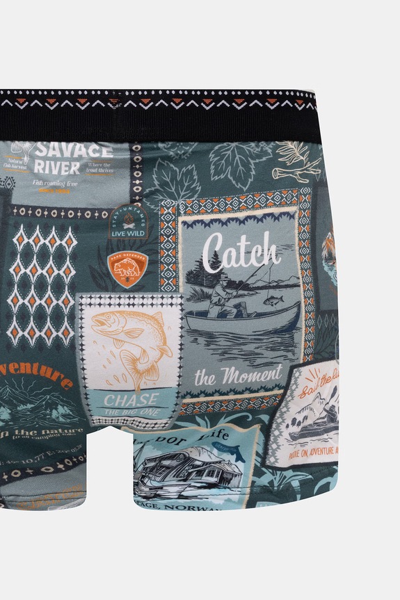 Bokserki męskie bawełniane z elastanem 2-pack zielony RS26-BIM703