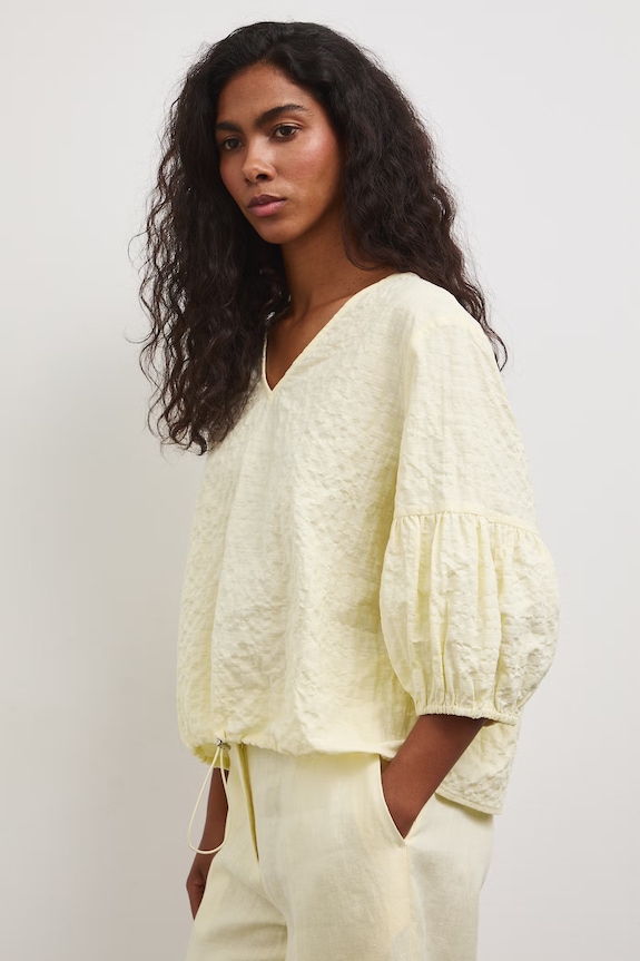 Bluzka damska bawełniana z elastanem żółty RS26-BKD806