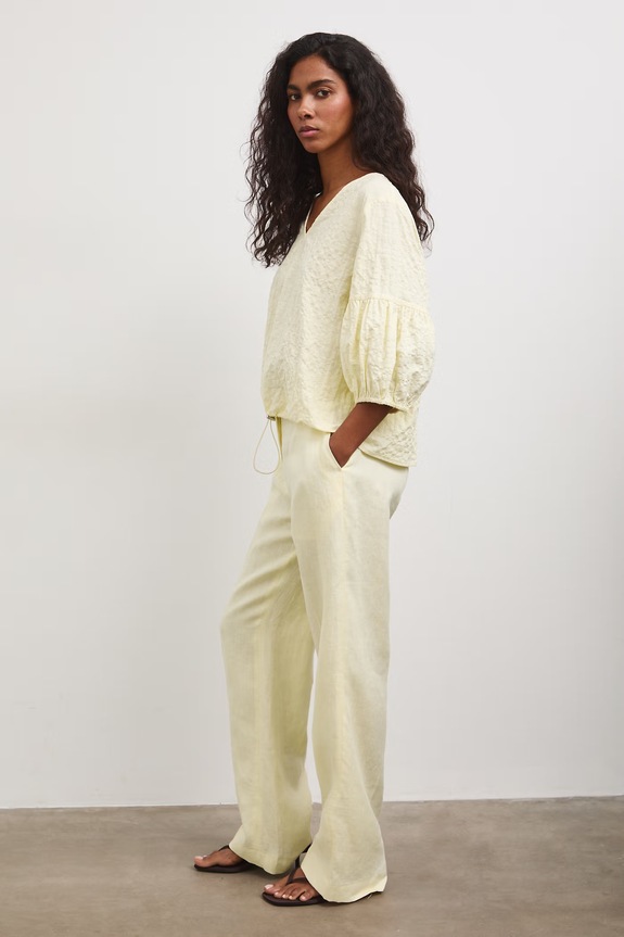 Bluzka damska bawełniana z elastanem RS26-BKD806 żółty RS26