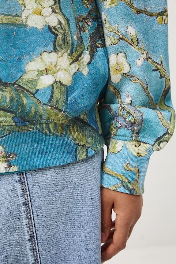 Bluza bawełniana damska z kolekcji Eviva L'arte RS26-BLD254 niebieski