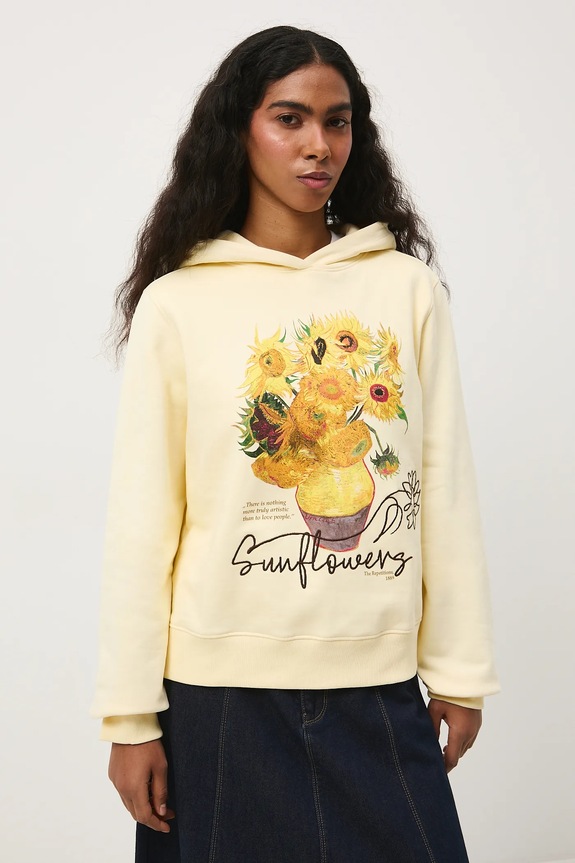 Bluza bawełniana damska z kolekcji Eviva L'arte bawełna żółty RS26-BLD255