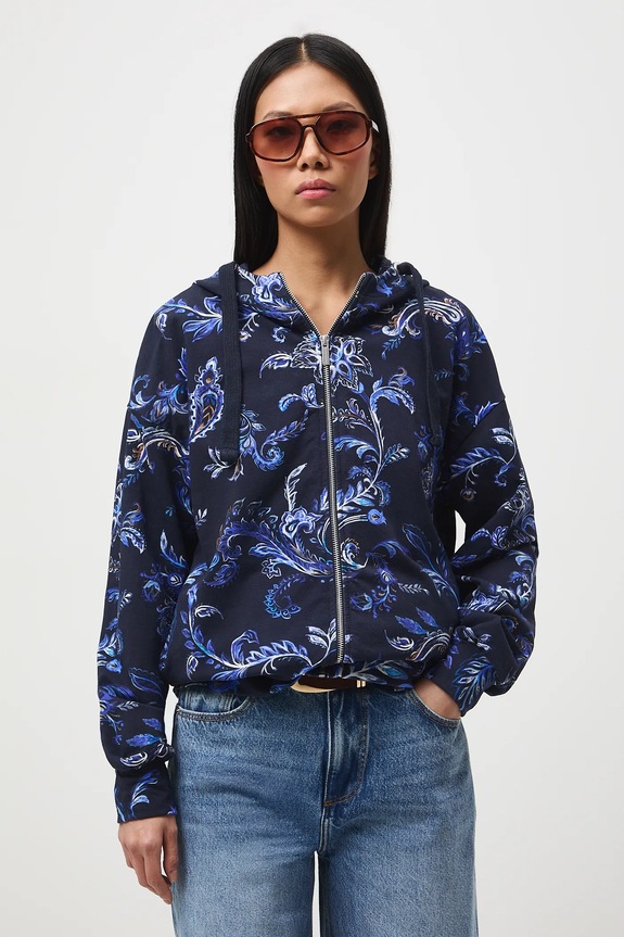 Bluza z kapturem damska RS26-BLD301 granatowy RS26