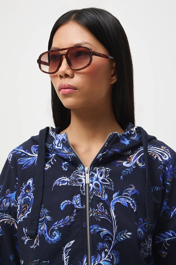 Bluza z kapturem damska granatowy RS26-BLD301