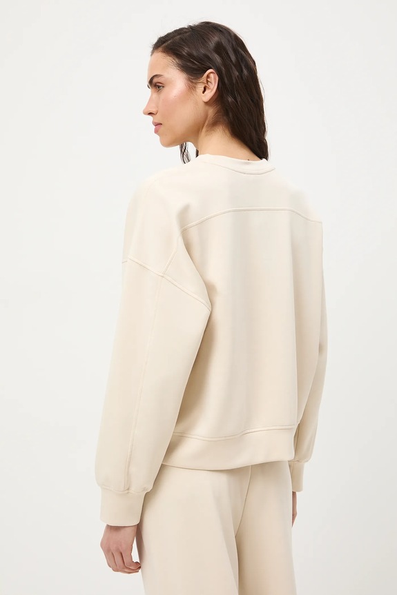 Odzież Bluza damska interlock z modalem gładka RS26-BLD400 beżowy