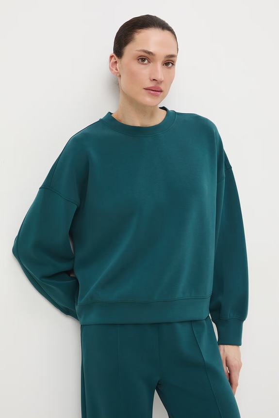 Bluza damska interlock z modalem gładka RS26-BLD400 turkusowy RS26