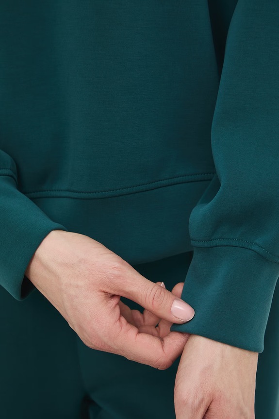 Bluza damska interlock z modalem gładka RS26-BLD400 turkusowy