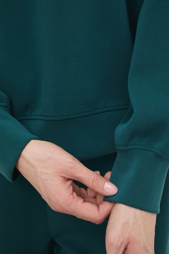 Bluza damska interlock z modalem gładka RS26-BLD400 turkusowy