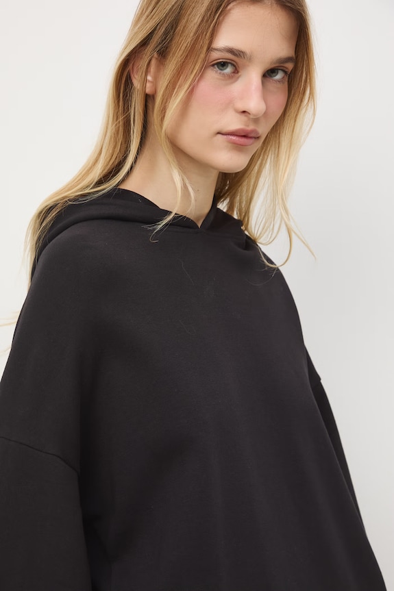 Bluza z kapturem damska czarny RS26-BLD600