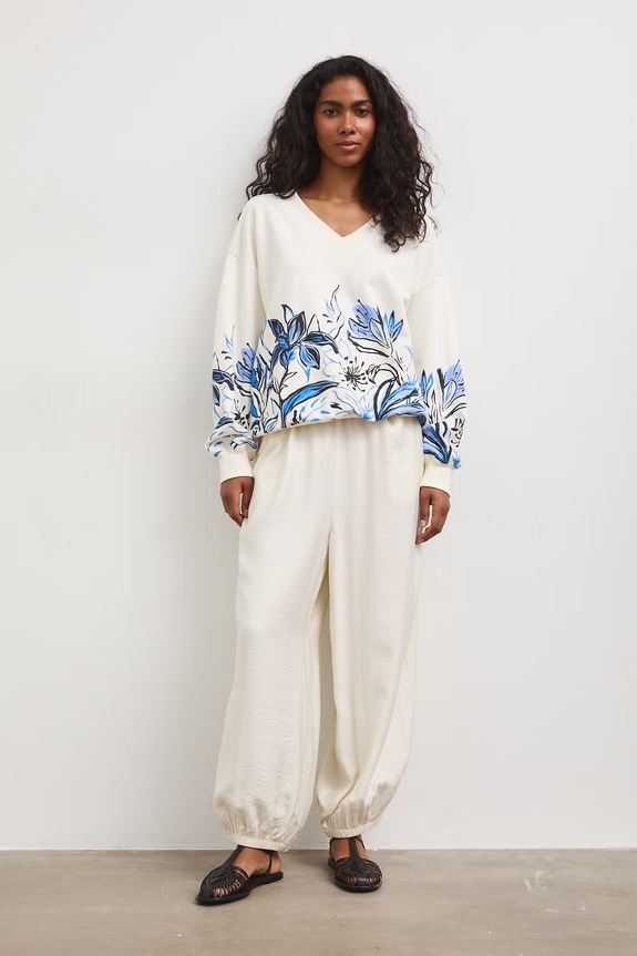 Bluza damska z bawełną RS26-BLD801 beżowy RS26