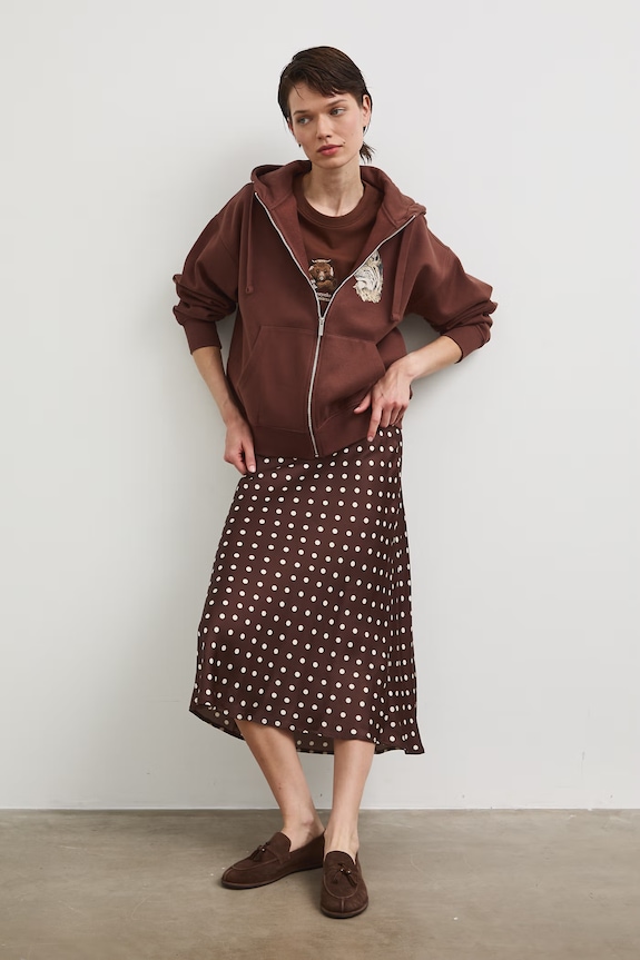 Bluza rozpinana z kapturem damska z kolekcji Bieszczadzki Park Narodowy x Medicine RS26-BLD850 brązowy RS26