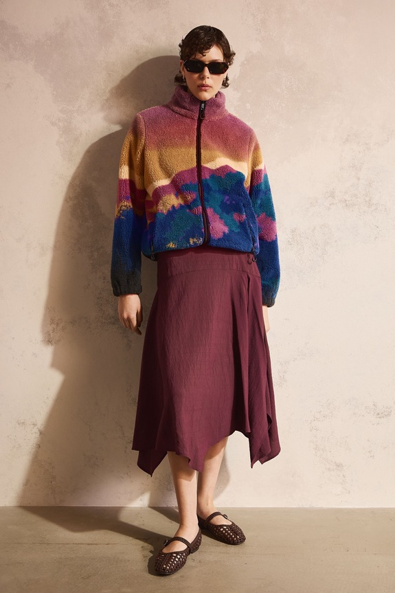 Bluza rozpinana damska polarowa z kolekcji Bieszczadzki Park Narodowy x Medicine multicolor RS26-BLD851