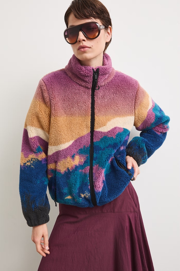 Bluza rozpinana damska polarowa z kolekcji Bieszczadzki Park Narodowy x Medicine RS26-BLD851 multicolor
