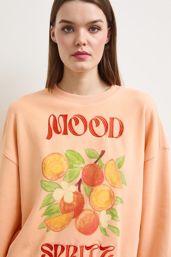 Bluza damska z bawełną pomarańczowy RS26-BLDA00