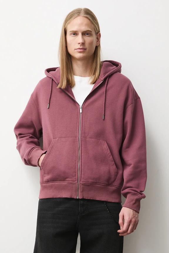 Bluza męska z kapturem gładka pozostałe różowy RS26-BLM010