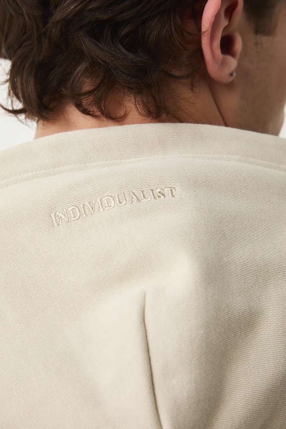 Mikina s kapucí pánská bavlněná RS26-BLM030 béžová