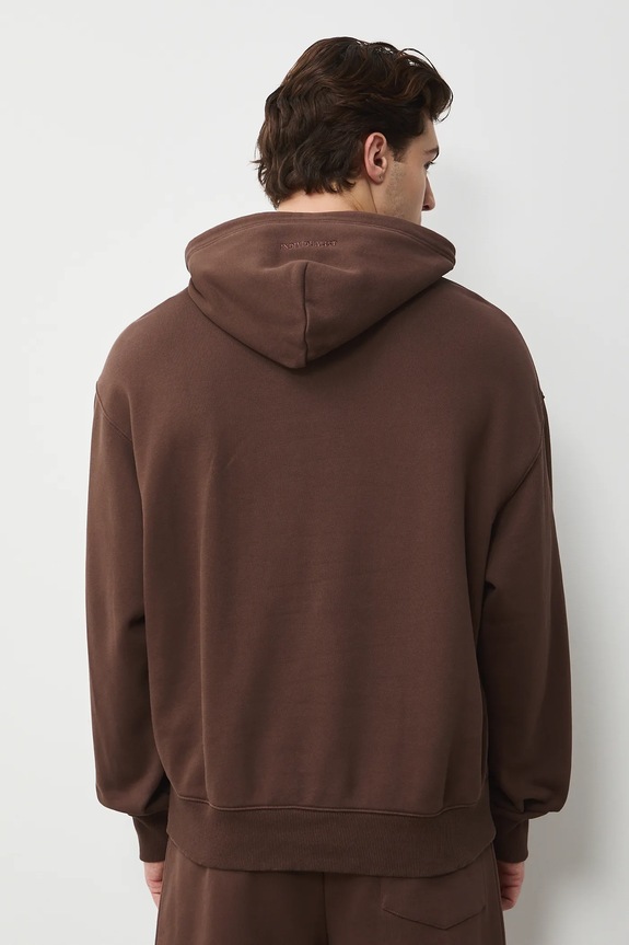 Oblečenie Mikina s kapucňou pánska bavlnená RS26-BLM030 hnedá