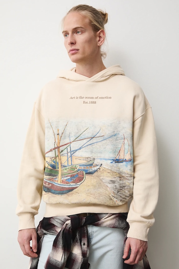Bluza męska z kolekcji Eviva L'arte pozostałe beżowy RS26-BLM252
