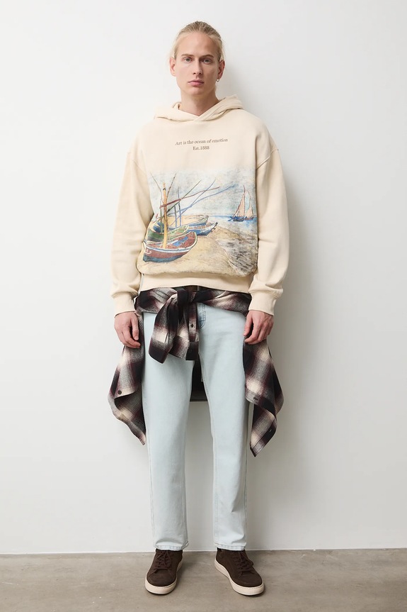 Bluza męska z kolekcji Eviva L'arte RS26-BLM252 beżowy