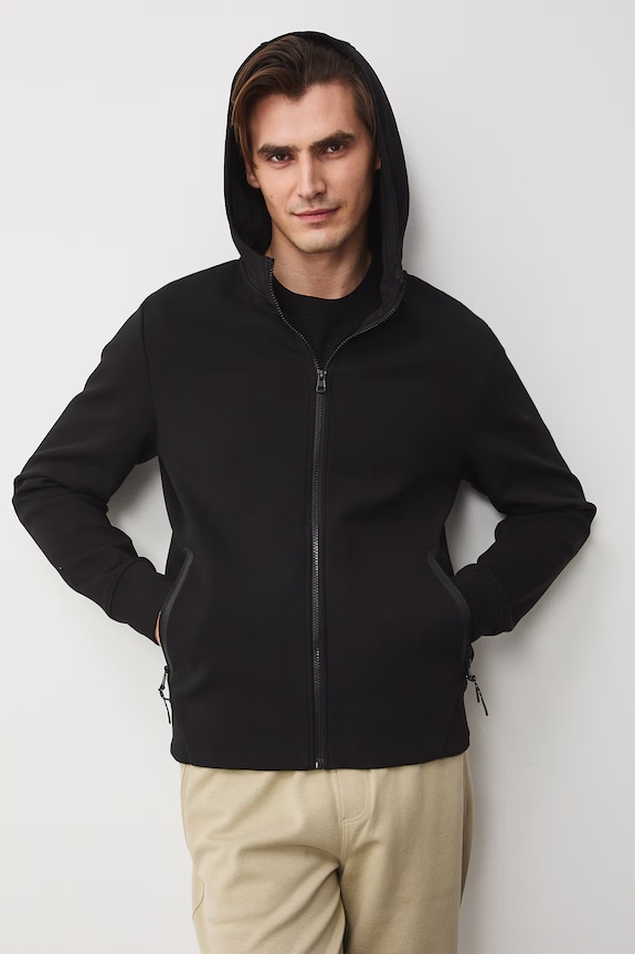 Bluza rozpinana z kapturem męska RS26-BLM503 czarny RS26