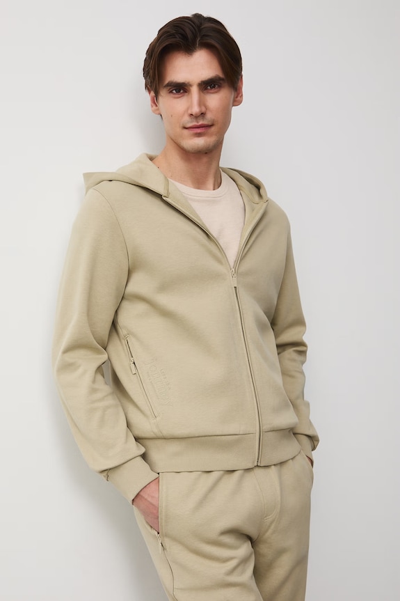 Bluza rozpinana z kapturem męska zielony RS26-BLM505