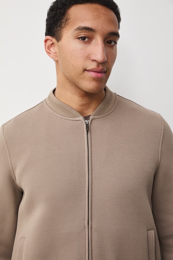 Medicine hanorac cu fermoar pentru bărbați, cu bumbac maro RS26-BLM600