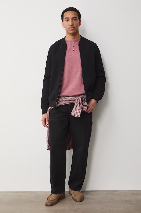 Bluza rozpinana męska z bawełną RS26-BLM600 czarny RS26
