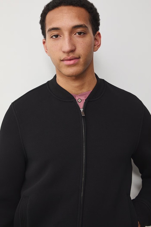 Bluza rozpinana męska z bawełną czarny RS26-BLM600