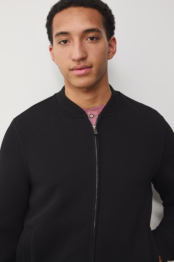 Bluza rozpinana męska z bawełną czarny RS26-BLM600
