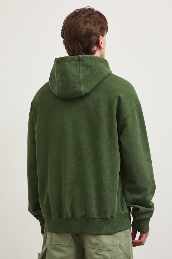 Bluza z kapturem męska bawełniana z kolekcji Bieszczadzki Park Narodowy x Medicine zielony RS26-BLM854