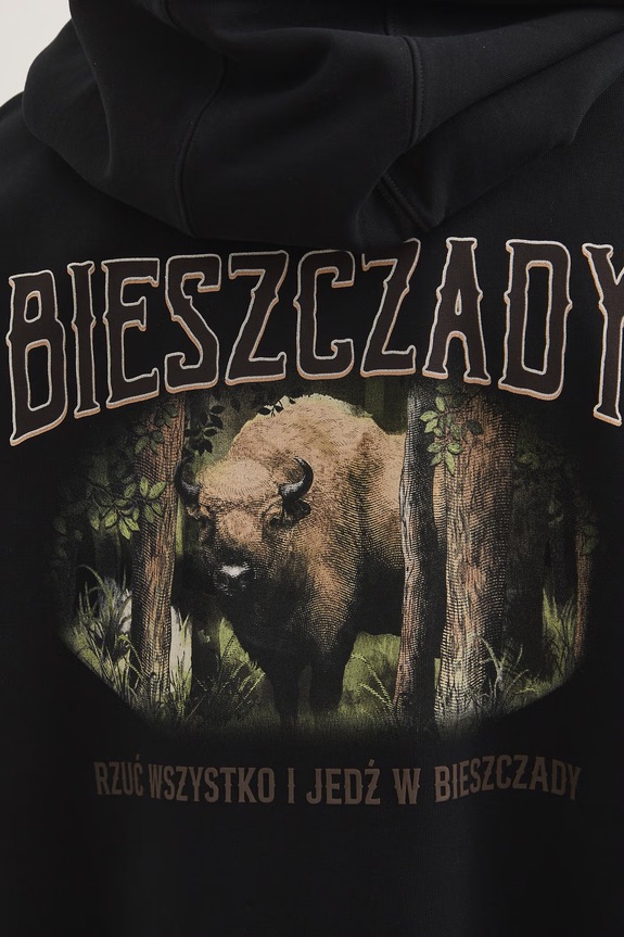 Bluza rozpinana z kapturem męska z kolekcji Bieszczadzki Park Narodowy x Medicine RS26-BLM855