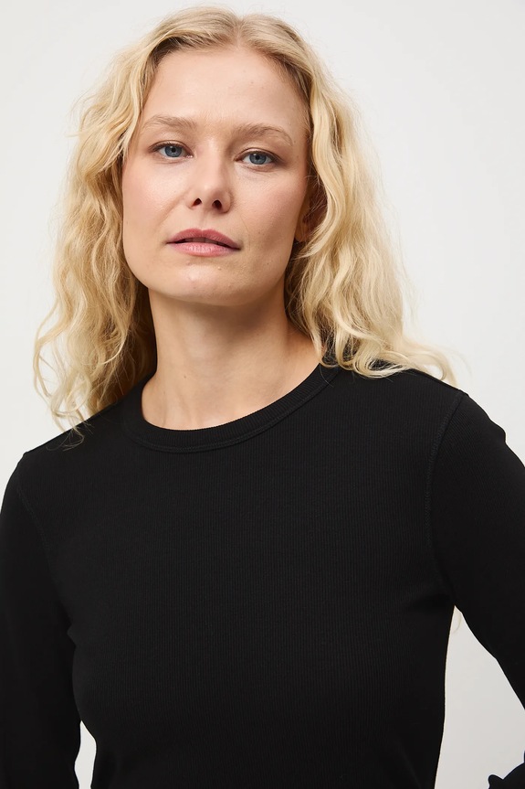 Tričko s dlhým rukávom s modálom čierna RS26-BUD011