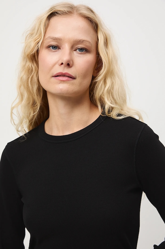 Tričko s dlhým rukávom s modálom čierna RS26-BUD011