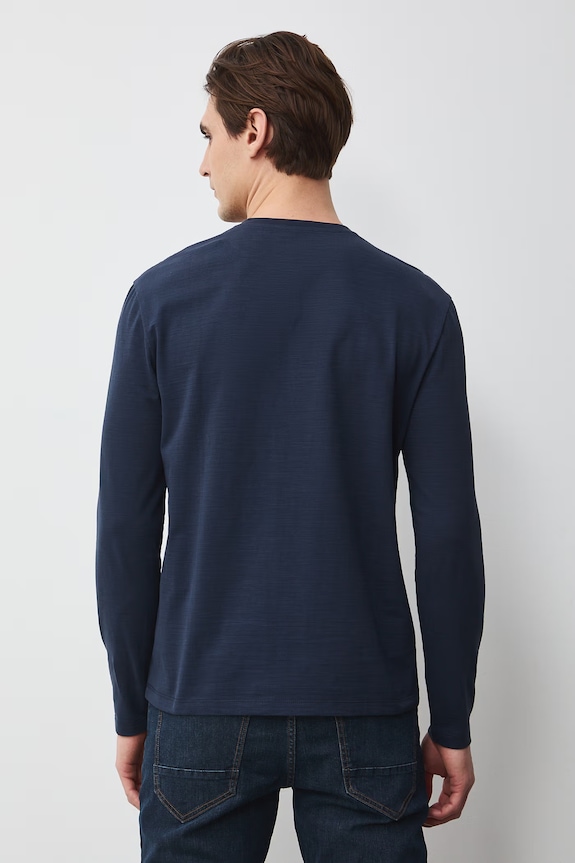 Odzież Longsleeve męski bawełniany RS26-BUM053 niebieski