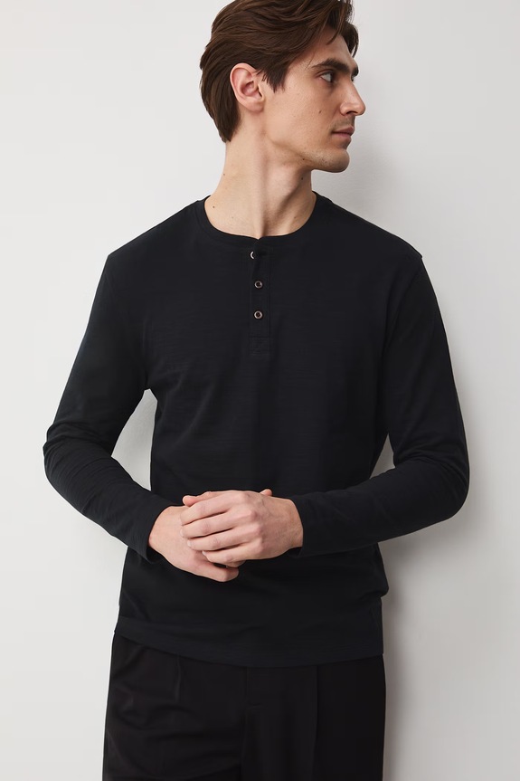 Longsleeve męski bawełniany RS26-BUM053 czarny RS26