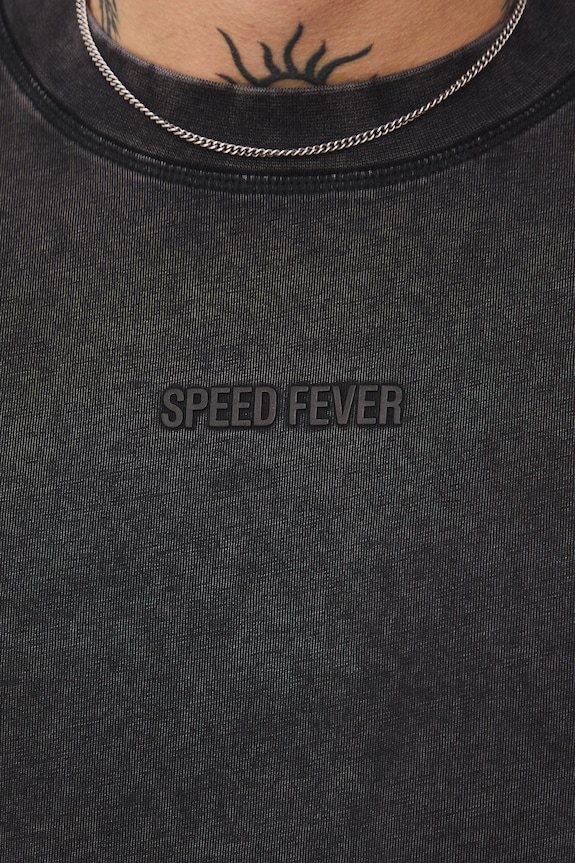 Longsleeve bawełniany męski z nadrukami RS26-BUM401 czarny