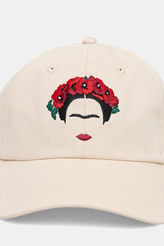 Akcesoria Czapka z daszkiem bawełniana z kolekcji Frida RS26-CAD450 beżowy