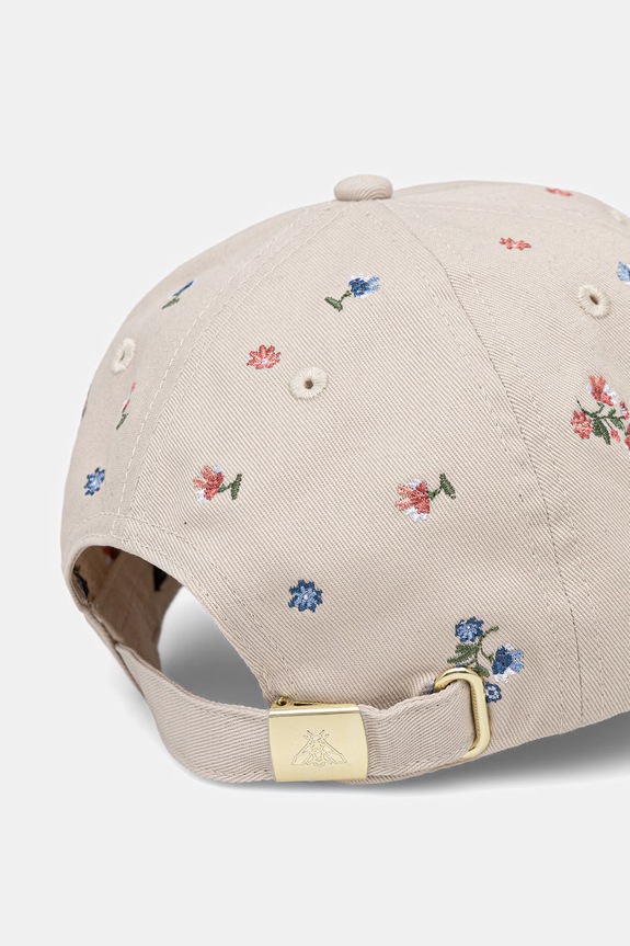 Czapka z daszkiem damska bawełniana beżowy RS26-CAD500