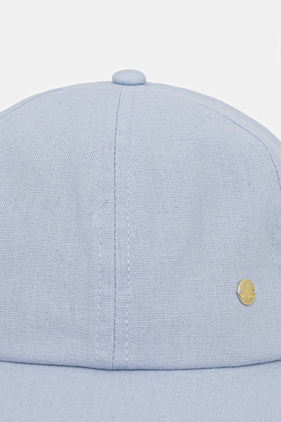 Czapka z daszkiem damska z dodatkiem lnu RS26-CAD701 niebieski RS26