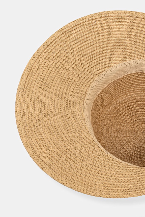 Kapelusz damski pleciony beżowy RS26-CAD718