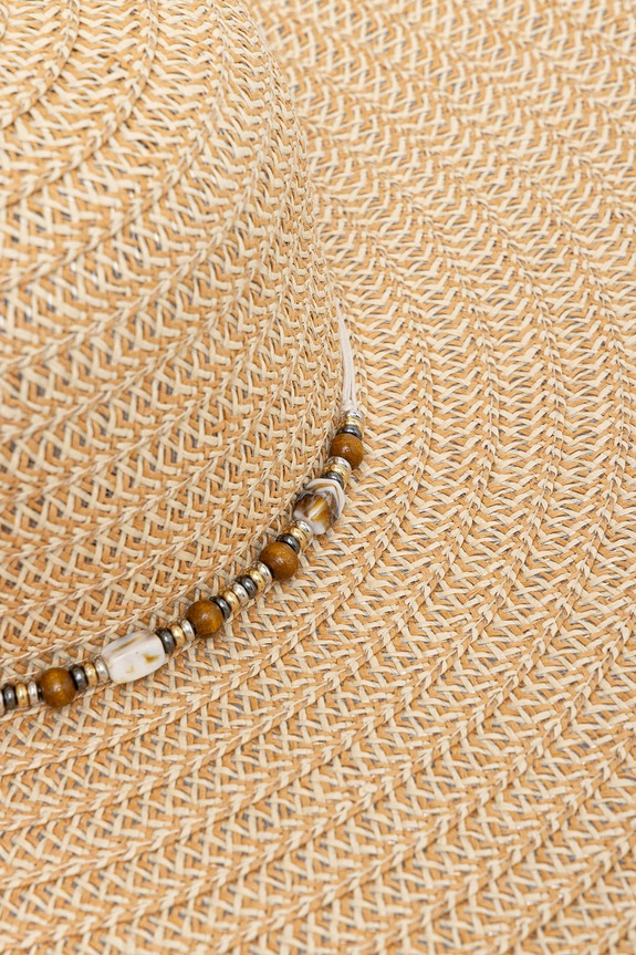 Kapelusz damski pleciony RS26-CAD720 beżowy RS26