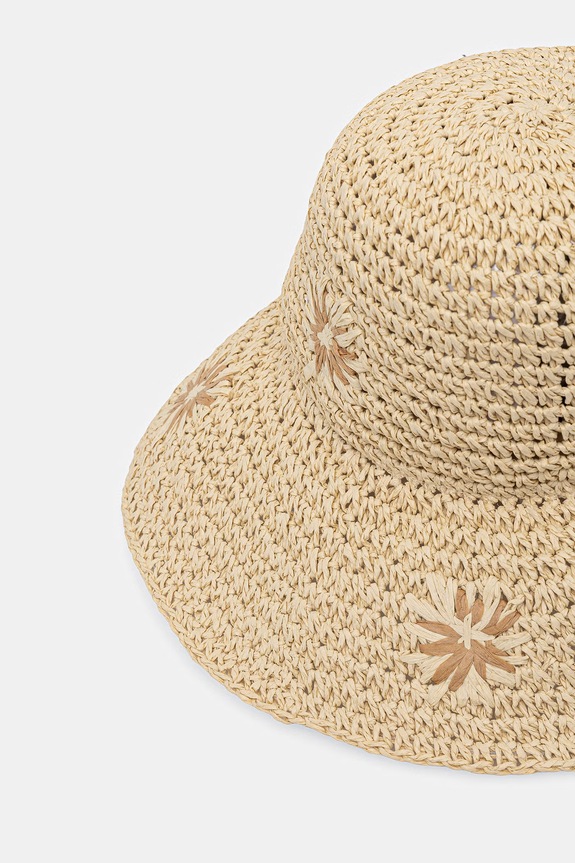 Akcesoria Kapelusz damski pleciony handmade RS26-CAD909 beżowy